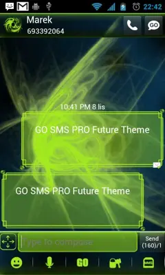 GO SMS Pro Future Theme android App screenshot 0