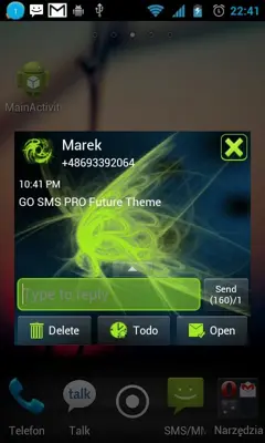 GO SMS Pro Future Theme android App screenshot 1